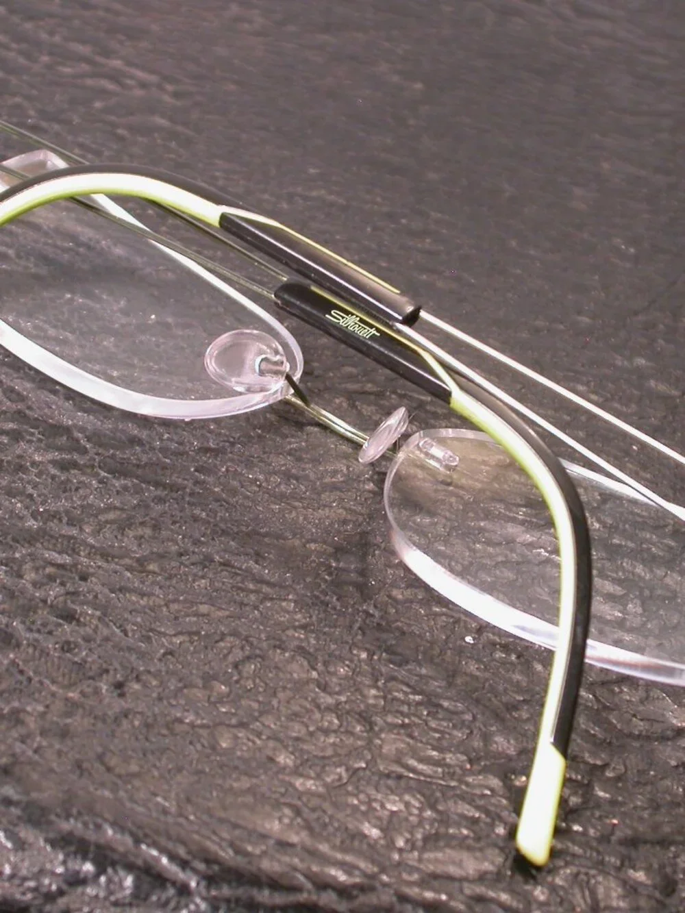 Silhouette Titan Frameless Lime Green Wire Eyeglasses Made in Austria